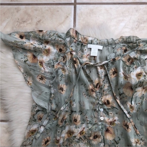 H&M Sheer Floral Blouse - Picture 3 of 6